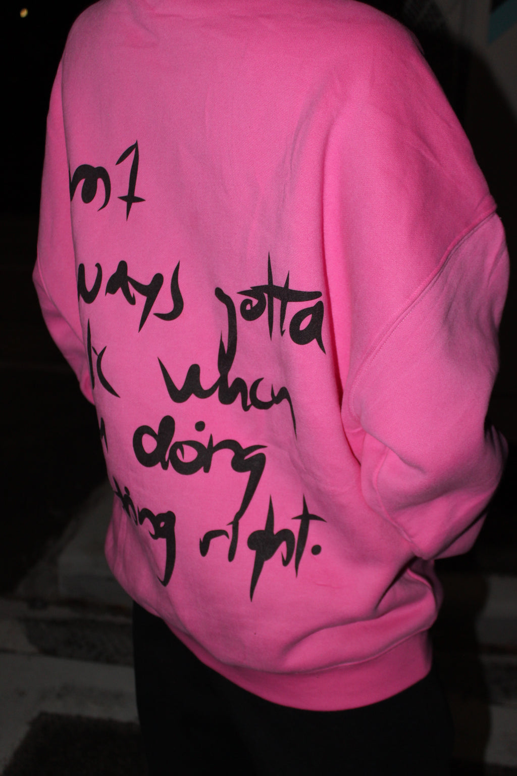 YOU DOING SMTH RIGHT HOODIE - PINK