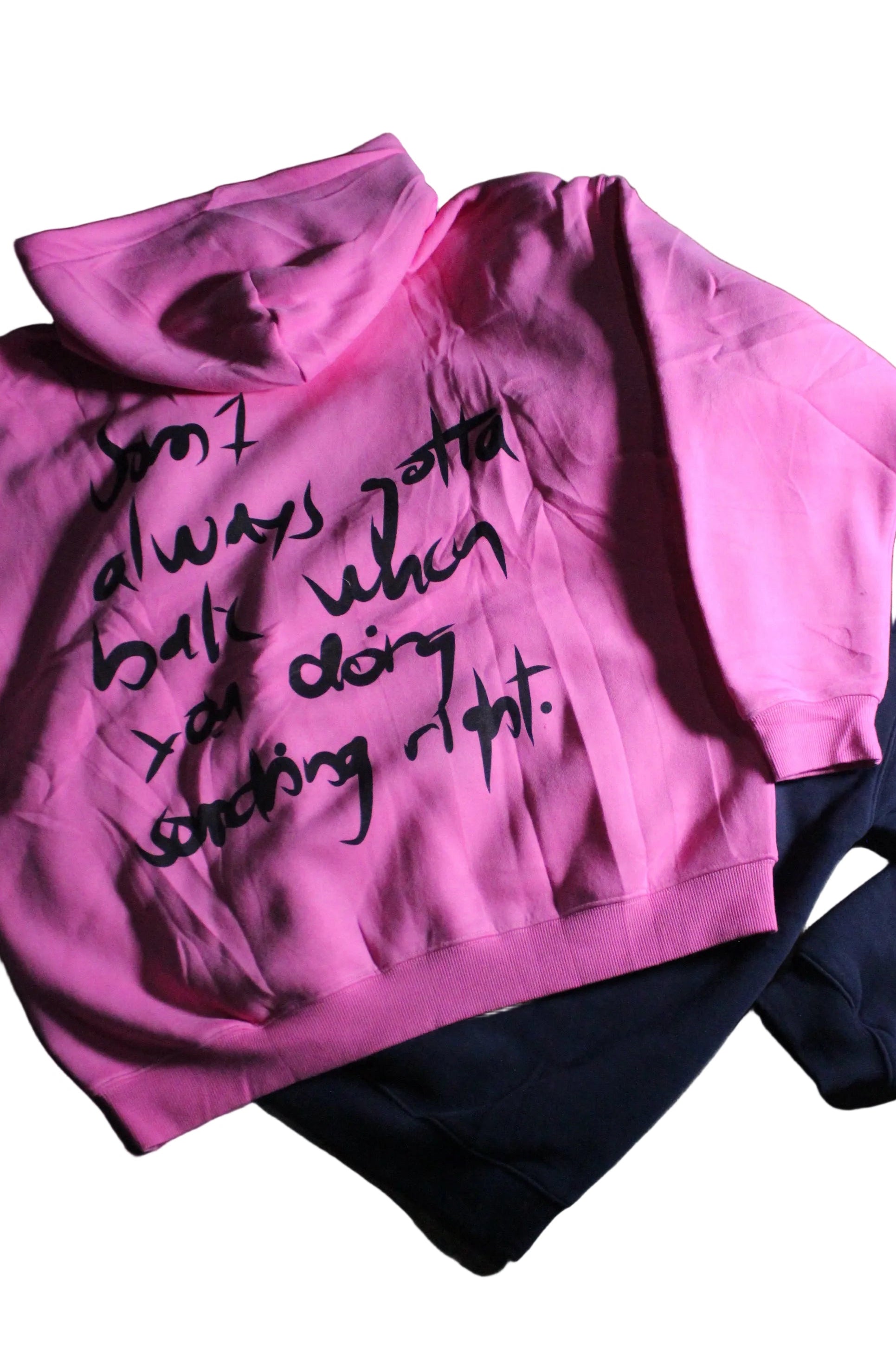 YOU DOING SMTH RIGHT HOODIE - PINK