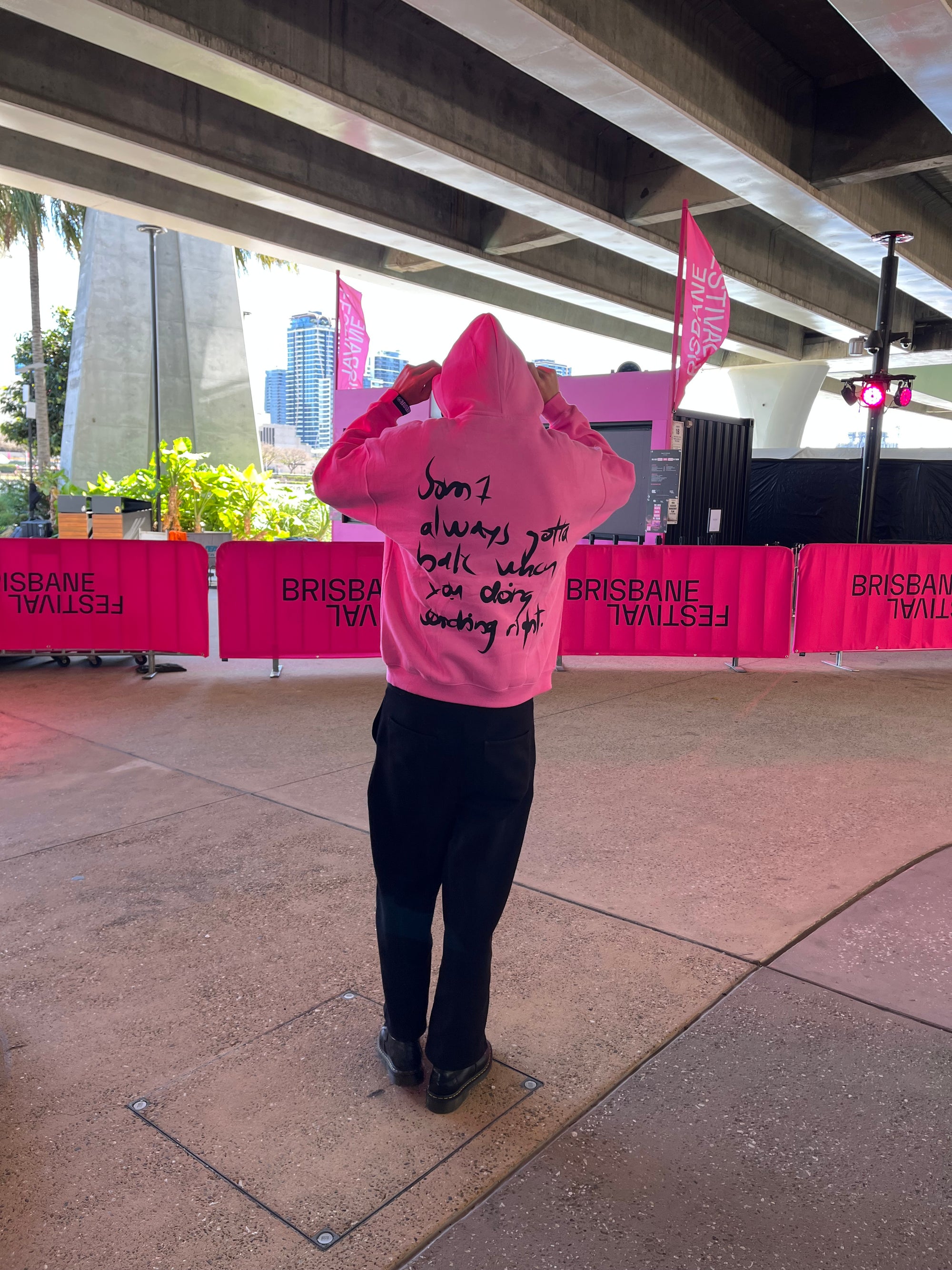 YOU DOING SMTH RIGHT HOODIE - PINK