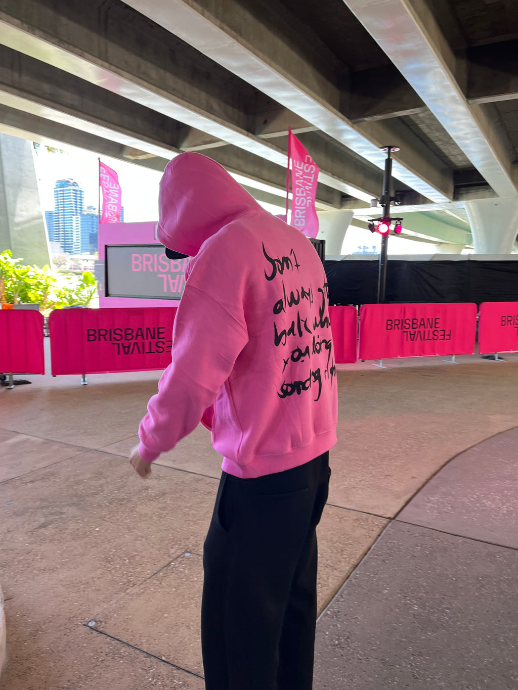 YOU DOING SMTH RIGHT HOODIE - PINK