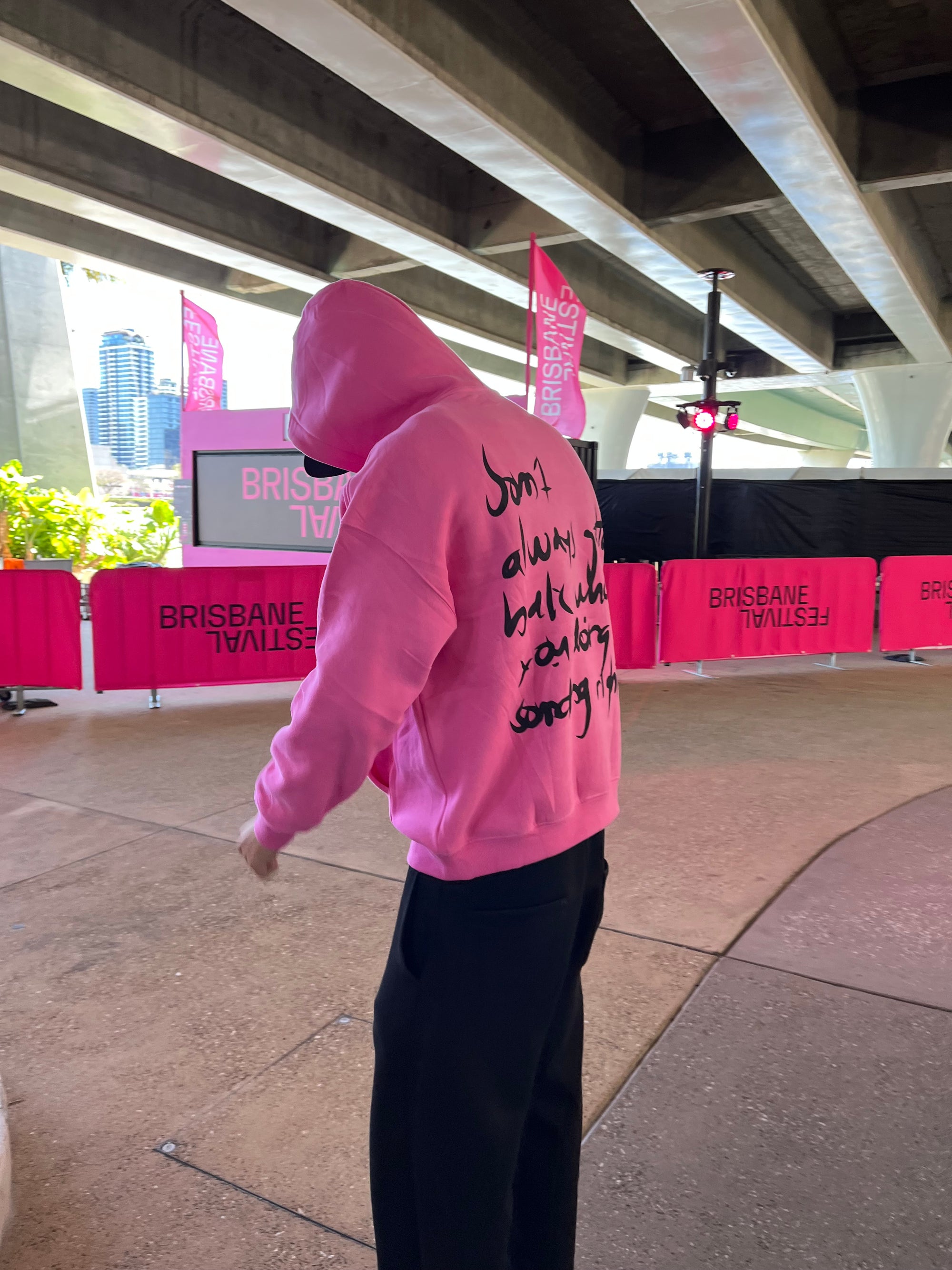 YOU DOING SMTH RIGHT HOODIE - PINK
