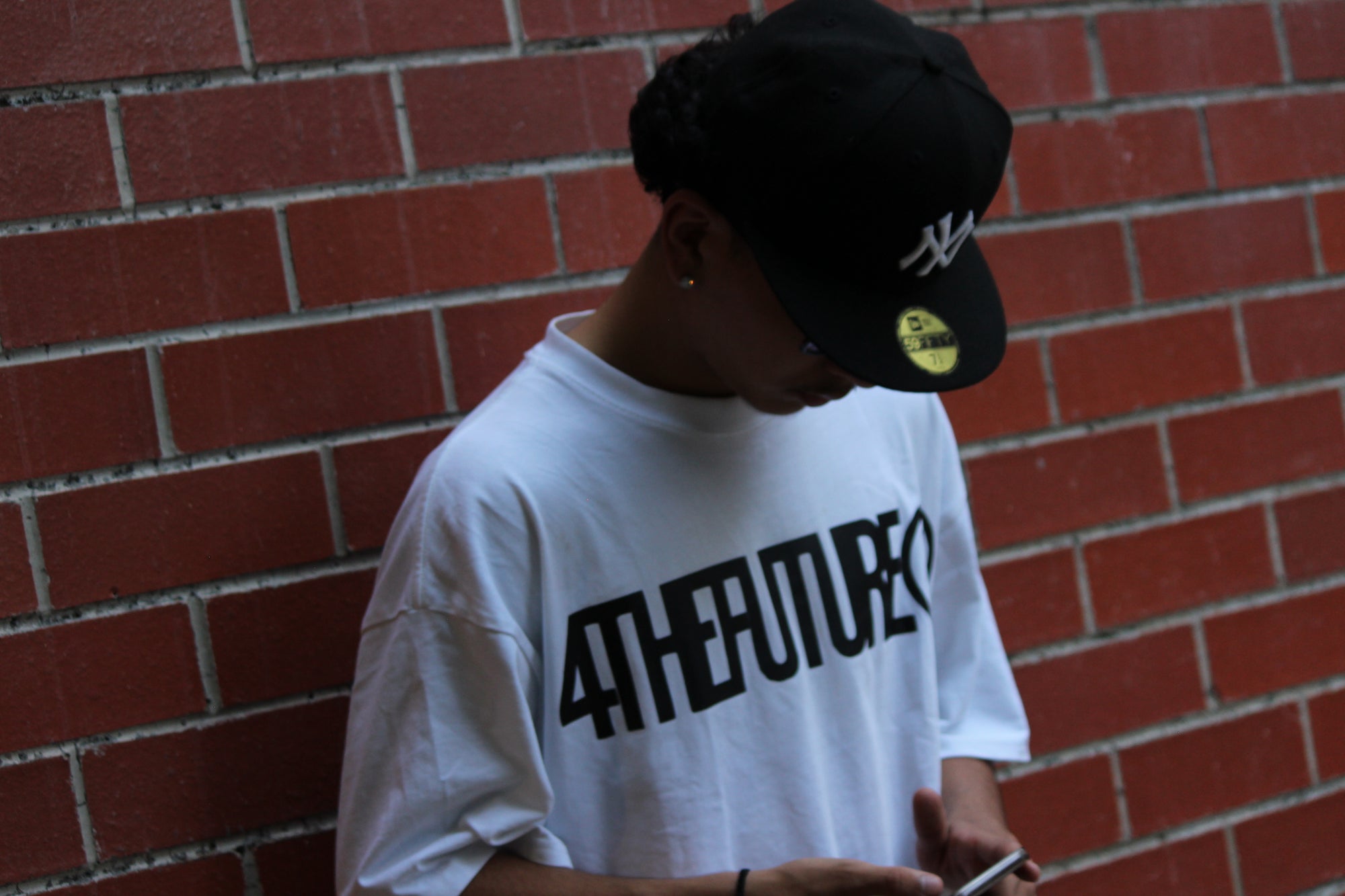 LABEL CROPPED TEE - WHITE