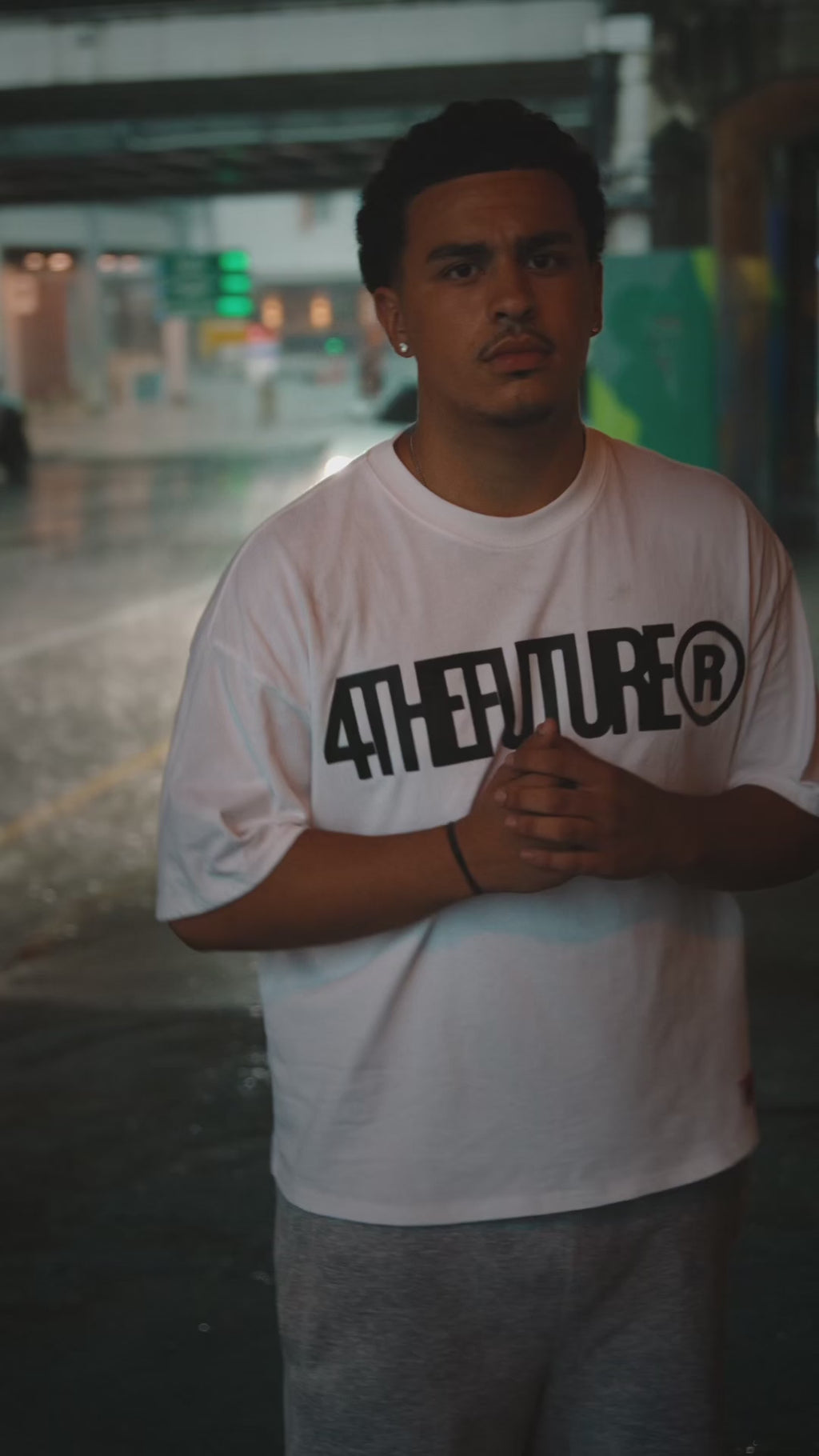 LABEL CROPPED TEE - WHITE